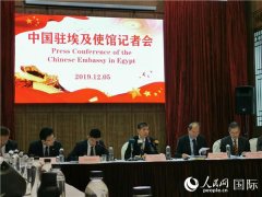 中国驻埃及使馆就香港和新疆问题召开记者会